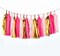 Pink and Gold Tassel Garland,Pink Gold Paper Tassel Banner,Table Decor,Pink and Gold Tissue Tassels Party Decor Supplies for Party,DIY Kits - (15 PCS)
